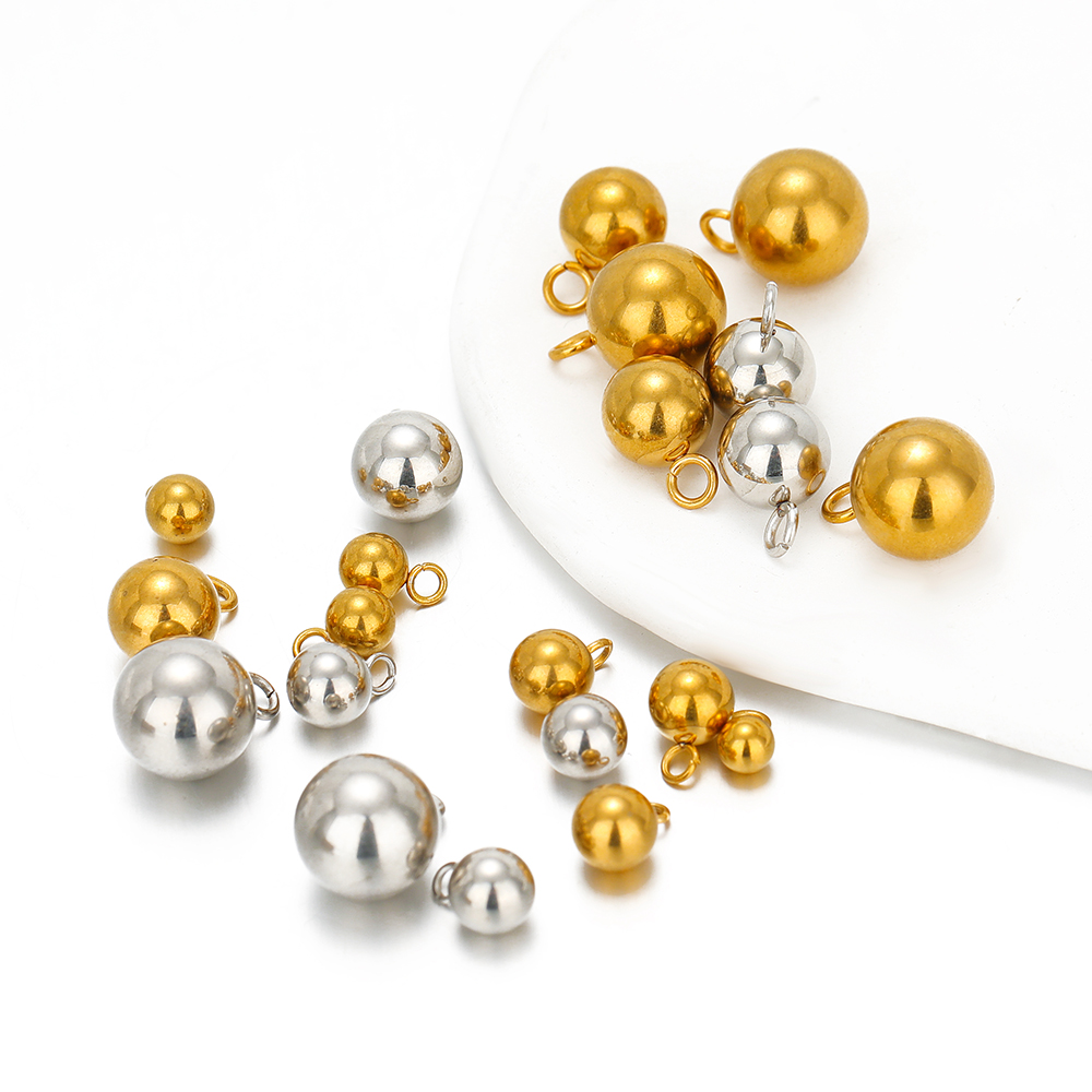 Moon Star Earrings - 20 stuks roestvrij staal massieve bal