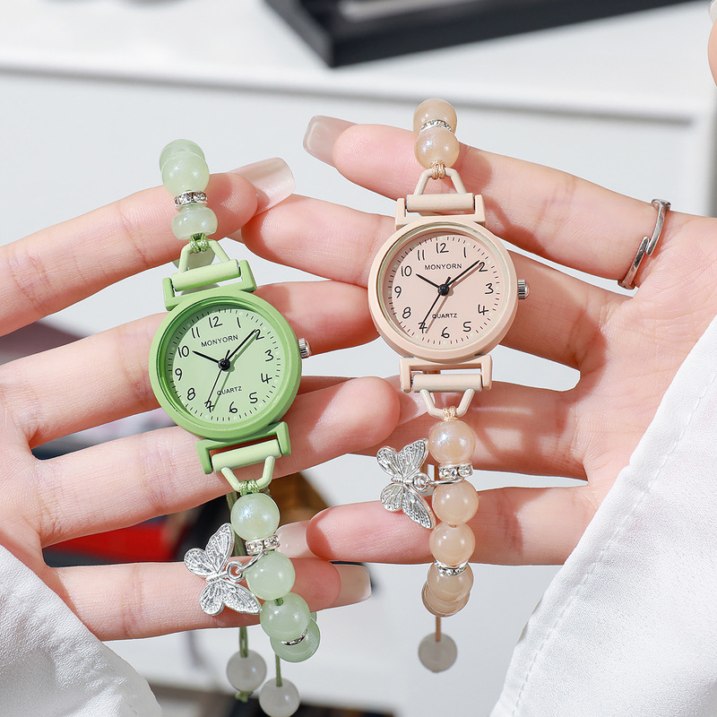 Jewelry Making Watches - Dameshorloge met vlinderkralen, studentenstijl, eenvoudig, fris