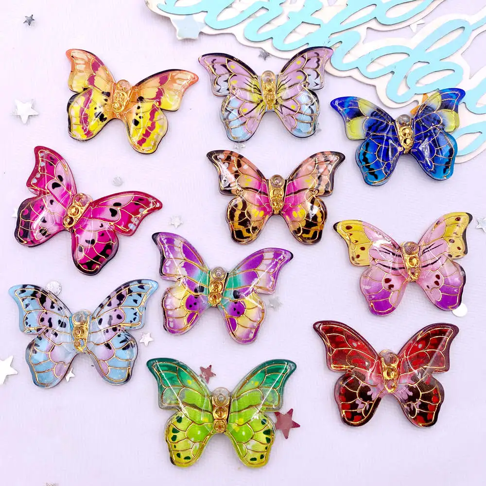 Paradise Jewelry & Watches Llc Miami - 10 stks Kleurrijke Mooie Vlinder Beeldjes