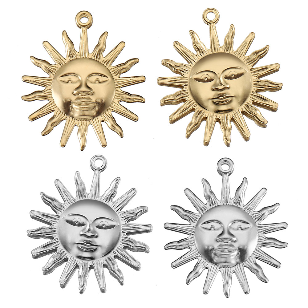 Moon Star Earrings - 5 stuks roestvrijstalen zonhanger voor doe-het-zelf