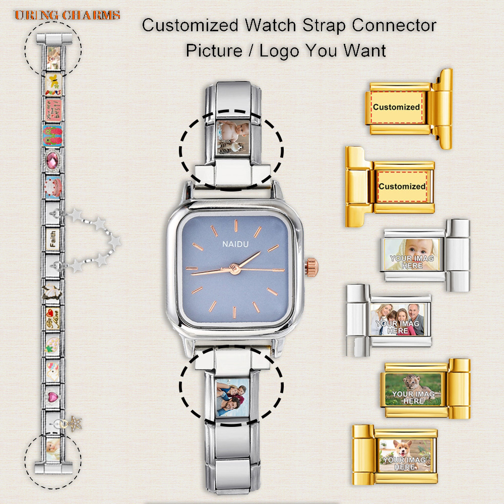 Jewelry Making Watches - 1 paar Foto Logo Aangepaste Horlogeband