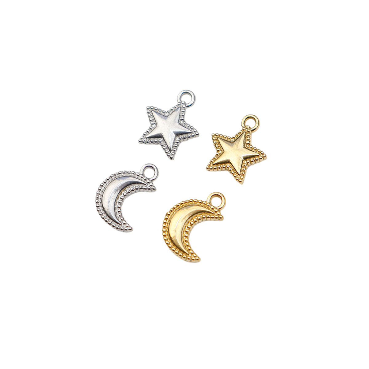 Moon Star Earrings - 5 stuks gieten roestvrij staal ster
