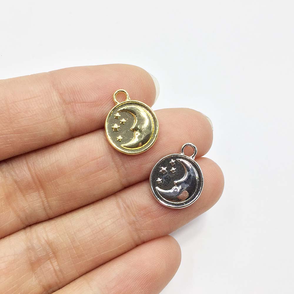 Moon Star Earrings - Eruifa 20 stks 12mm Moon Star