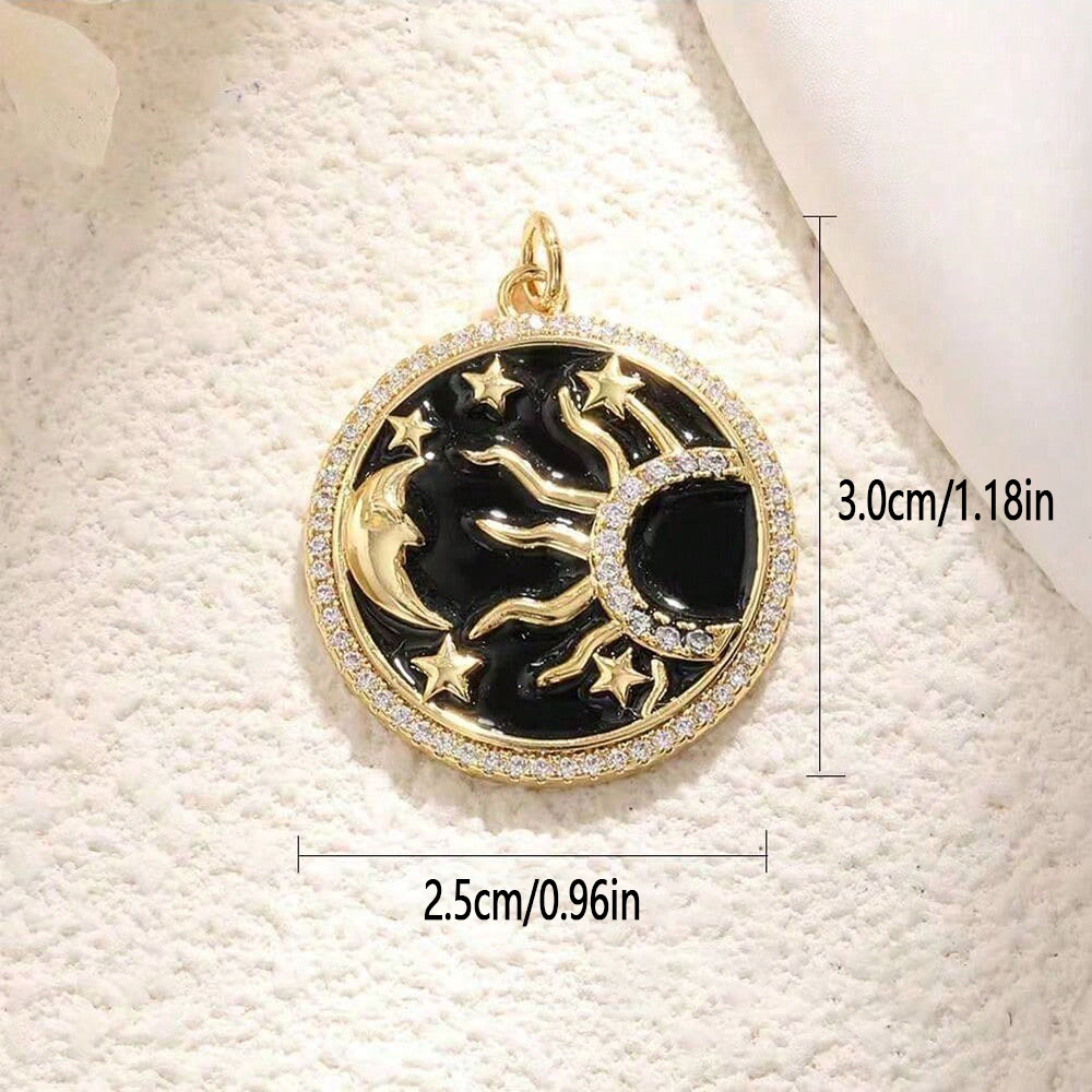 1PC koperen zirkoon vergulde h - Moon Star Earrings recensie en prijs