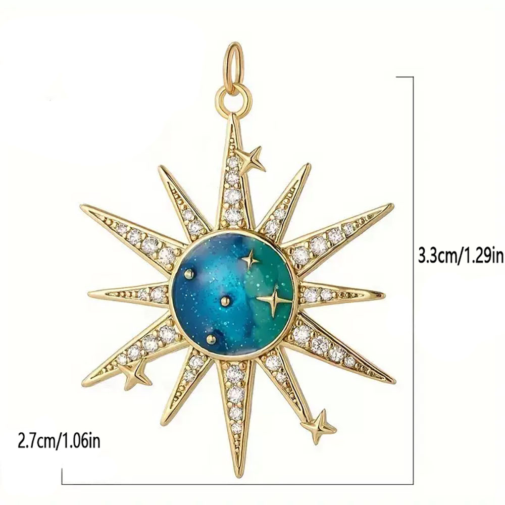 1PC koperen zirkoon vergulde h - Moon Star Earrings recensie en prijs