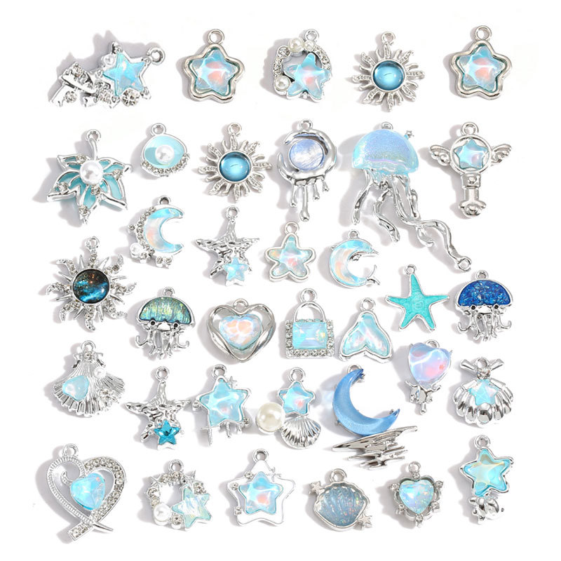 10 stuks verzilverde legering  - Moon Star Earrings recensie en prijs
