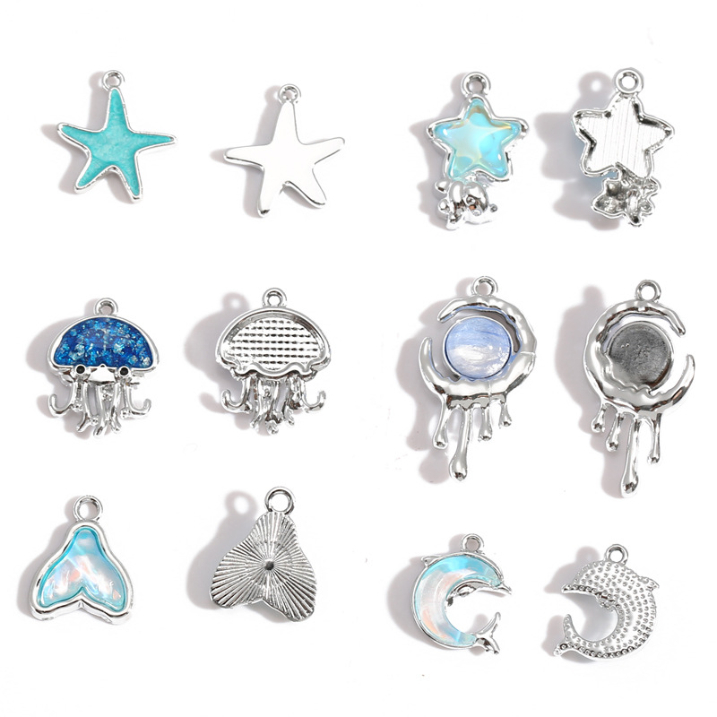 10 stuks verzilverde legering  - Moon Star Earrings recensie en prijs