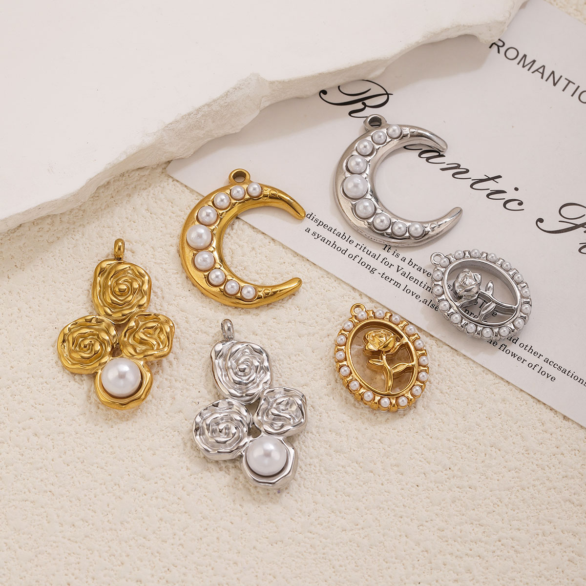 5 stuks roestvrij staal 18K ve - Moon Star Earrings recensie en prijs