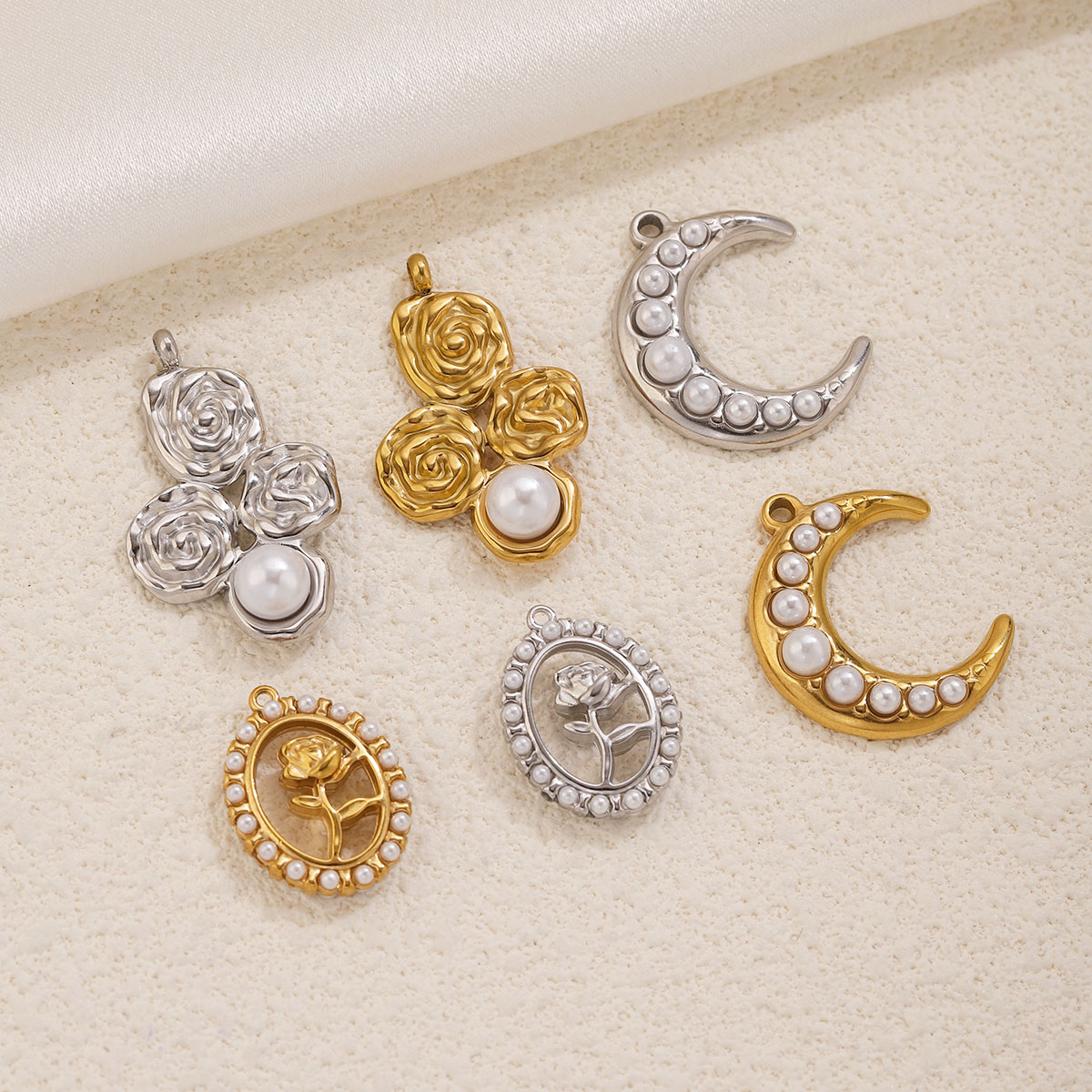 5 stuks roestvrij staal 18K ve - Moon Star Earrings recensie en prijs