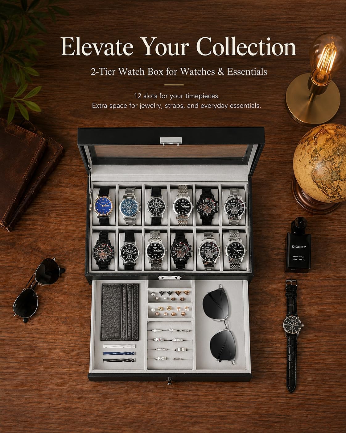 Horloge-opbergdoos voor mannen - Jewelry And Watches Box recensie en prijs