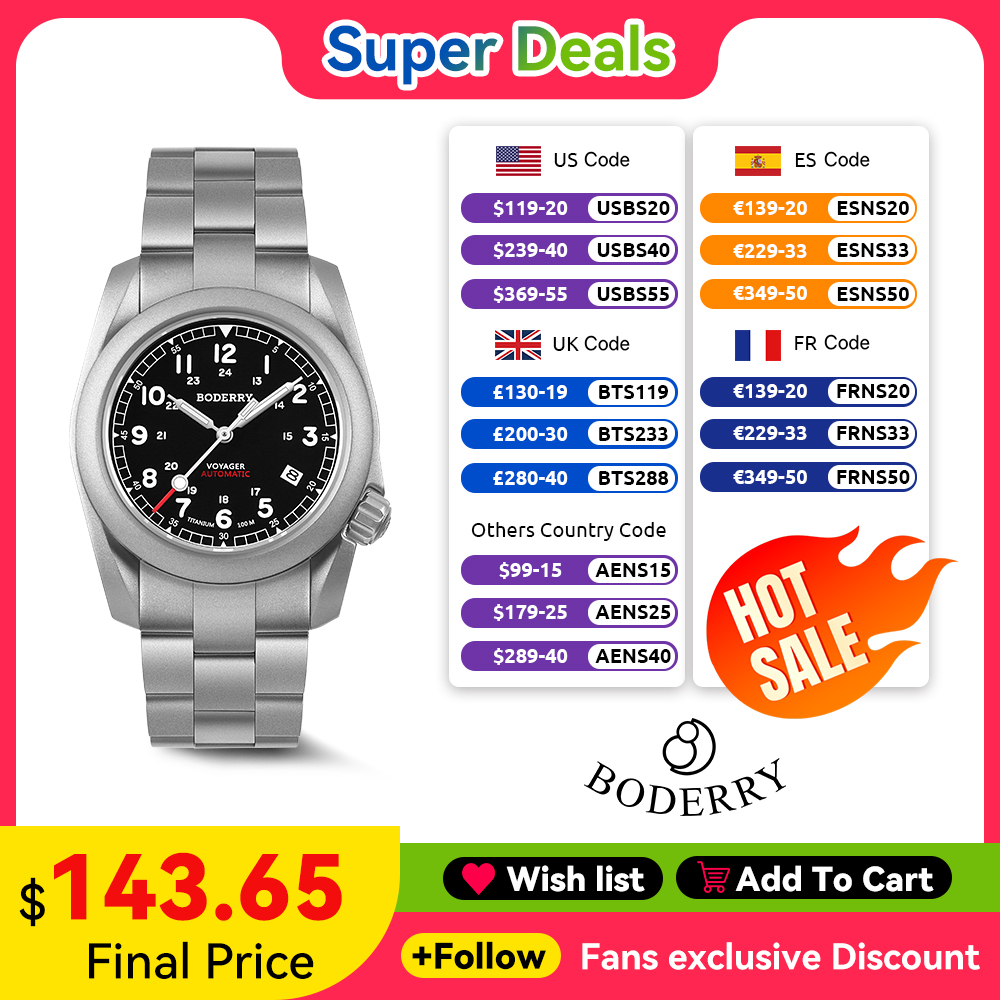 Boderry Voyager Field Watch Ti - Seiko Watch 5 Sports recensie en prijs